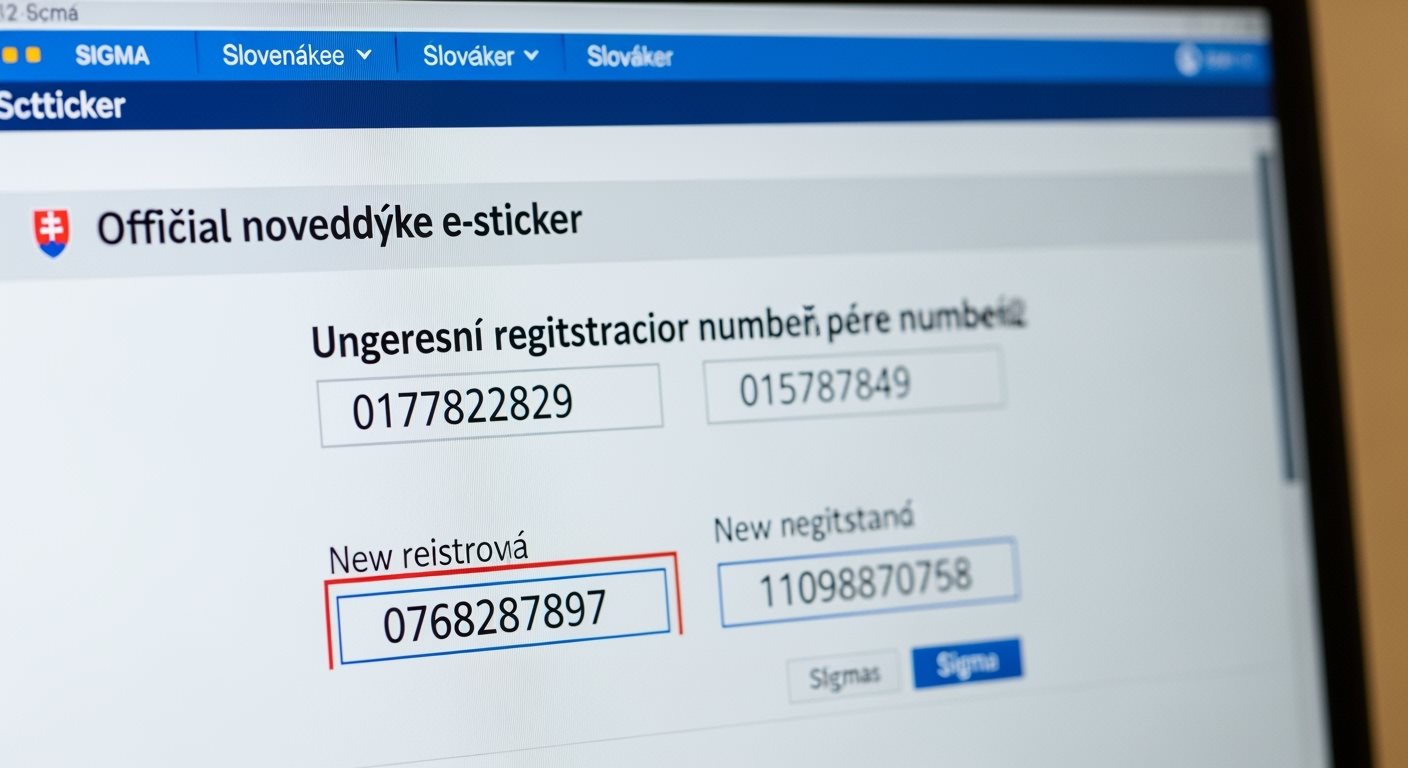 Formulár na zmenu EČV pre českú e-známku