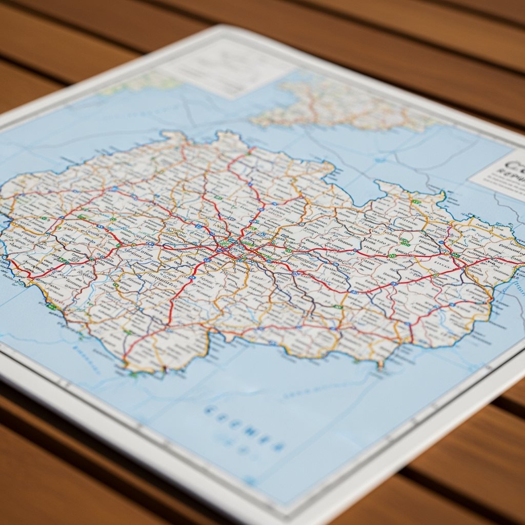 Mapa tranzitných trás cez Českú republiku