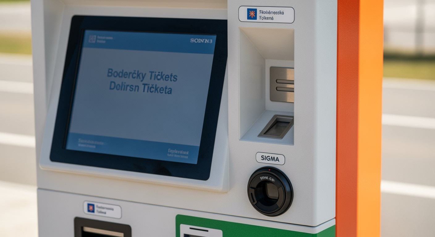 Samoobslužný kiosk na nákup diaľničnej známky