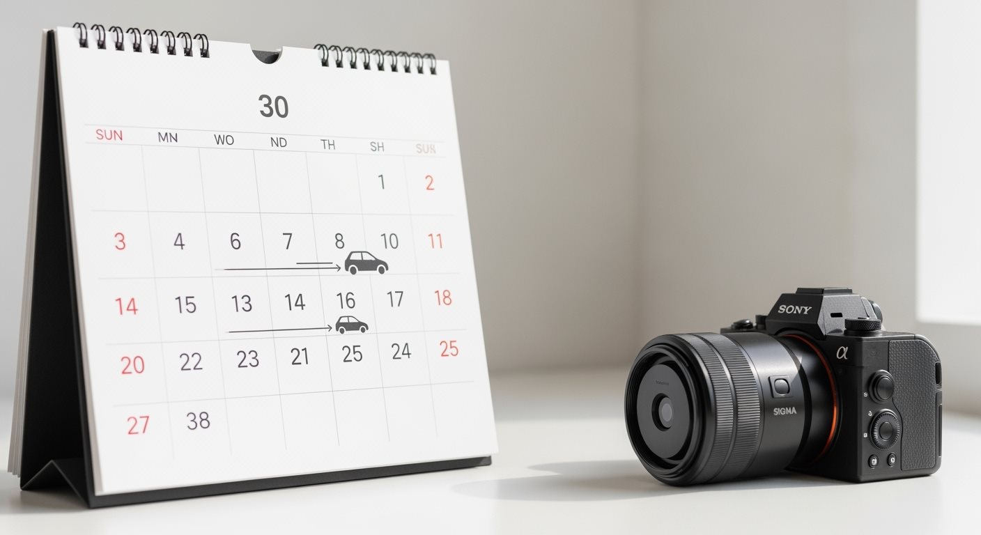 Symbol 30-dňovej platnosti diaľničnej známky na kalendári